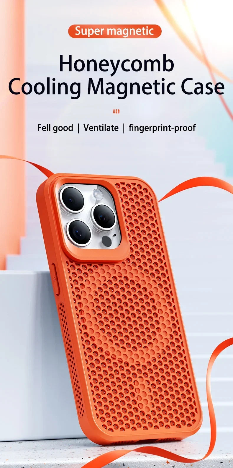 Cooling Heat Dissipation Magnetic Case for iPhone 11-17 Pro Max