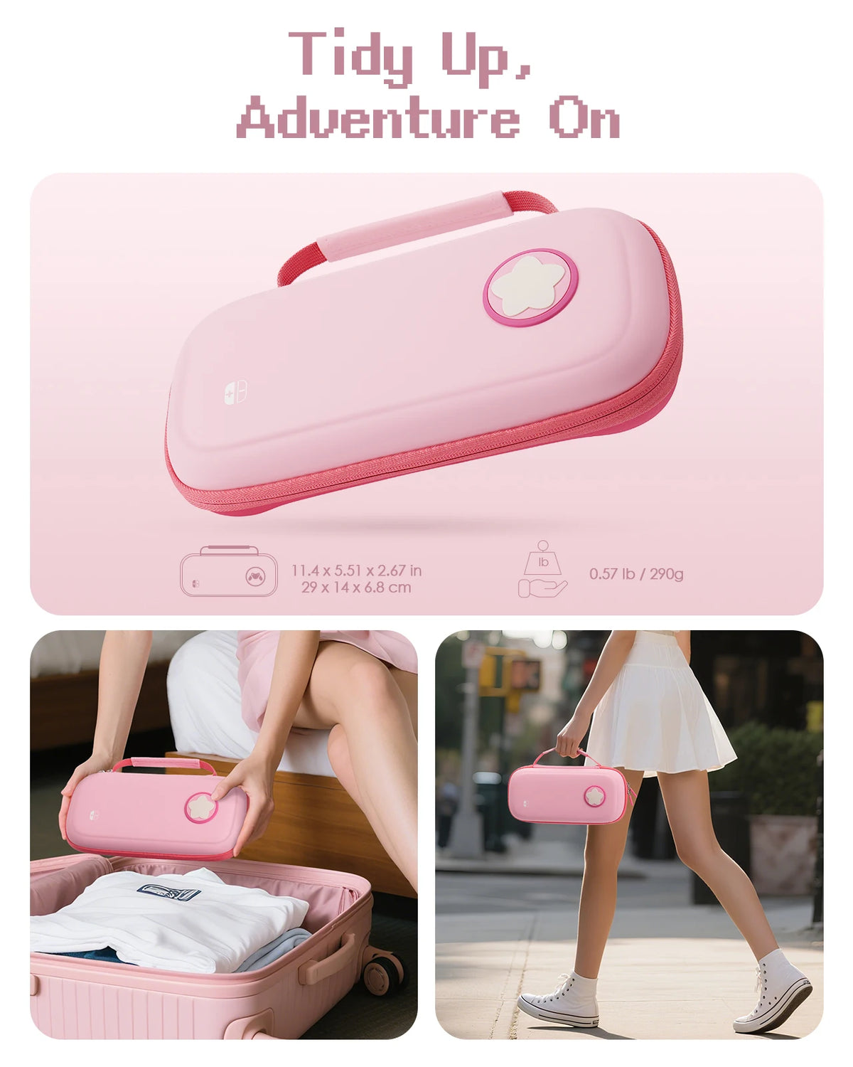 Zyvomart Waterproof Travel Carrying Case for Nintendo Switch 2 & Switch OLED