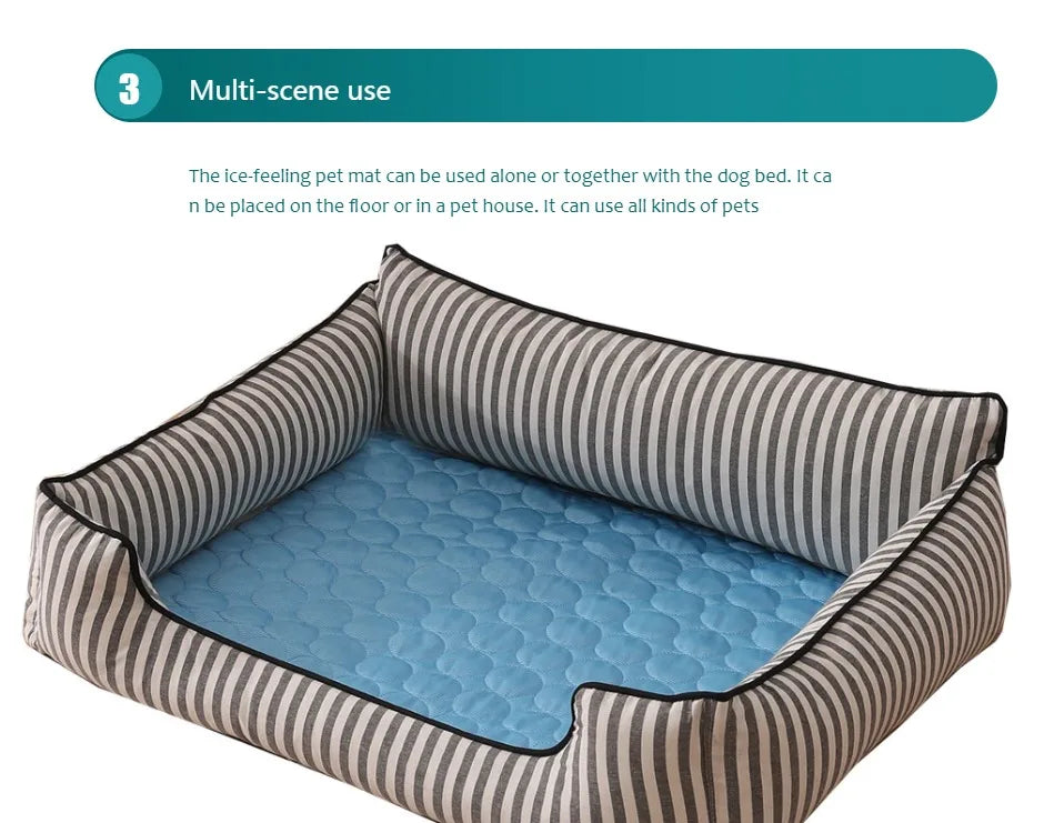 Zyvomart Extra-Large Dog Cooling Mat - Summer Pet Ice Pad & Durable Sofa Blanket