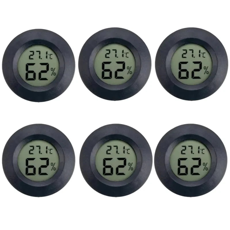 Mini Round Digital Hygrometer Thermometer with LCD Display
