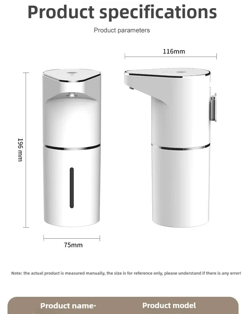 Automatic Foam Soap Dispenser with USB Charging and Smart Sensor for Bathroom