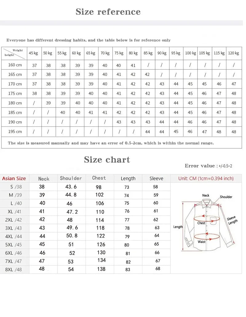 Zyvomart Men's Embroidered French Cufflinks Dress Shirt with Collar Pins