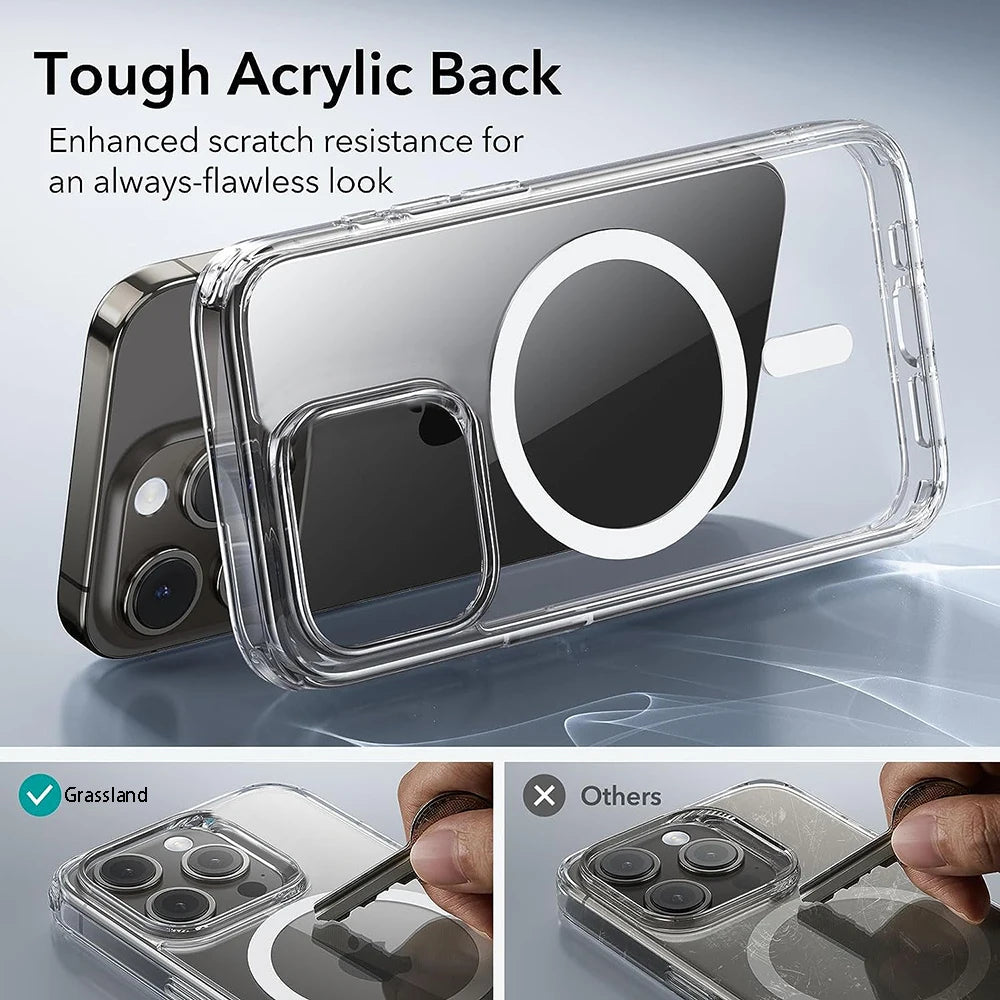 Clear Magnetic Shockproof Case for iPhone 7-16 Pro Max and XR