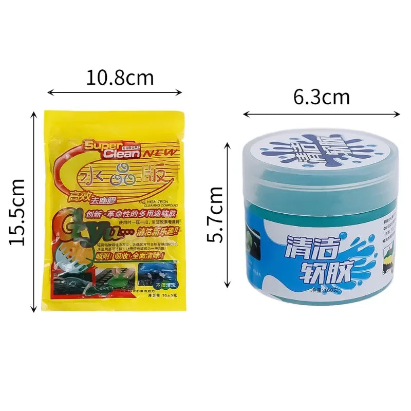 Universal Soft Cleaning Gel and Brush Kit for Laptop Keyboard and Car