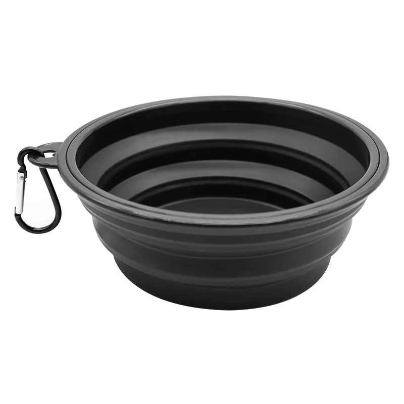 Zyvomart 2-in-1 Folding Portable Silicone Pet Feeder Bowl & Outdoor Travel Water Bottle