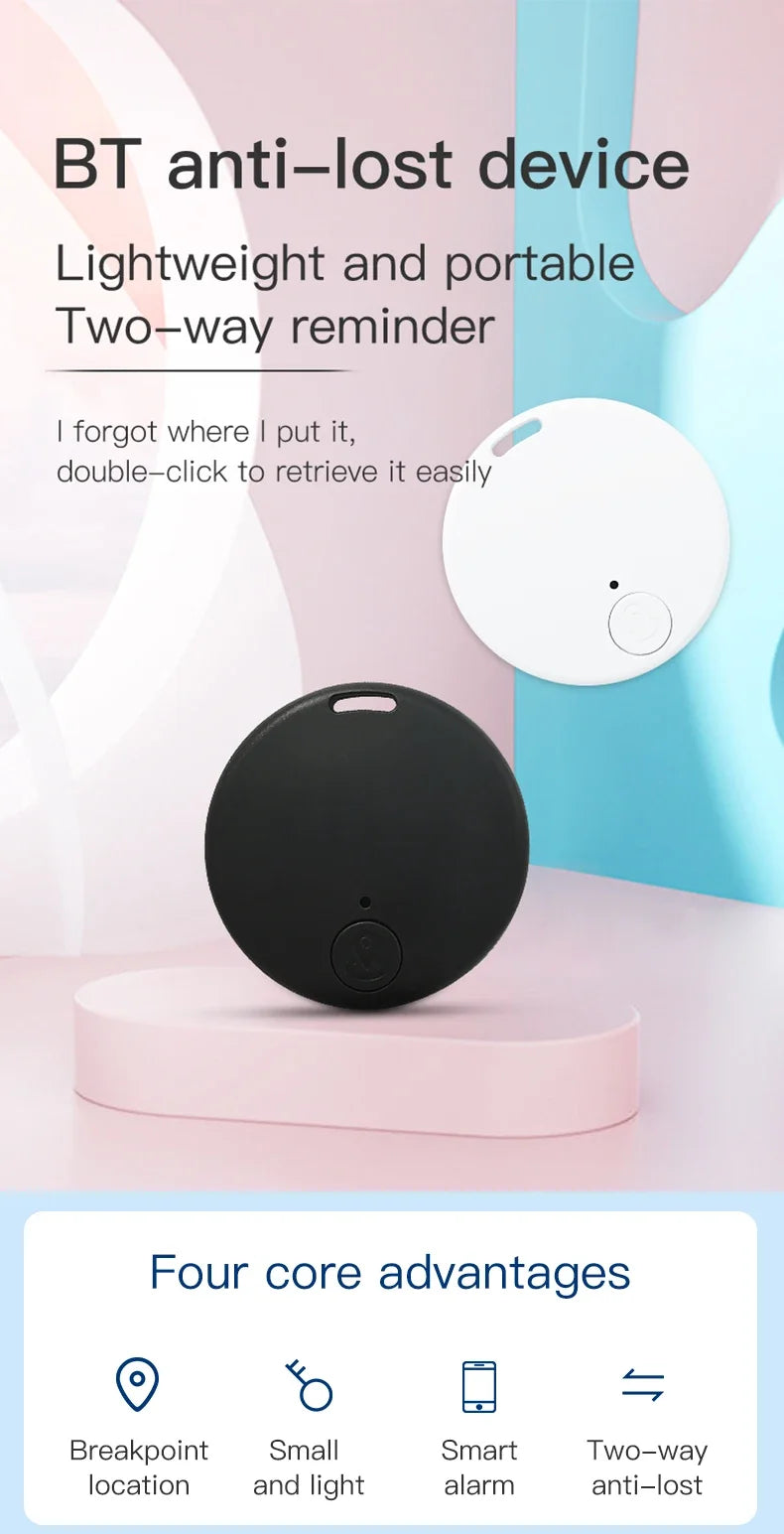 Zyvomart Mini Bluetooth Anti-Lost GPS Locator Smart Tag Key Finder & Pet Tracker