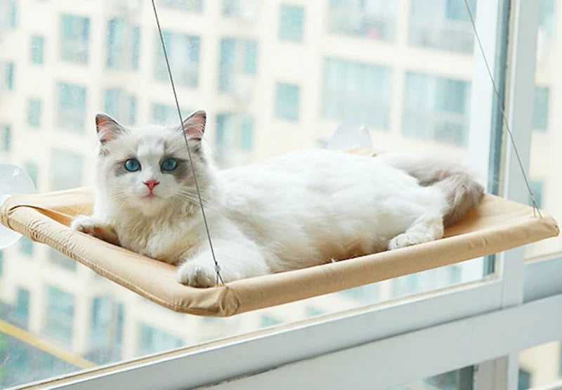 Zyvomart 20KG Heavy-Duty Hanging Cat Hammock - Comfortable Sunny Window Seat Mount Bed
