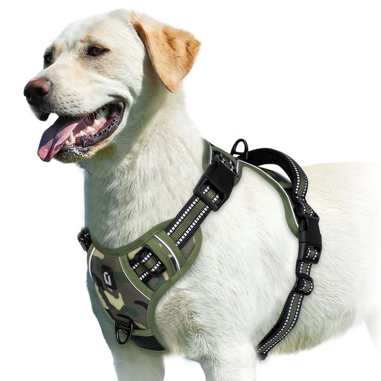 Zyvomart No Pull Adjustable Soft Padded Dog Harness Vest with Control Handle