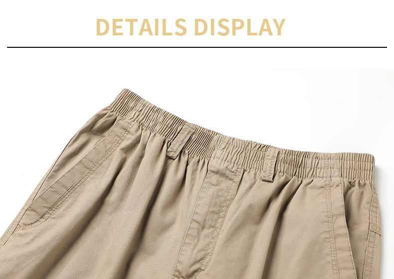 Zyvomart Men's Cotton Cargo Pants Large Size Casual Work Wear Climbing Joggers