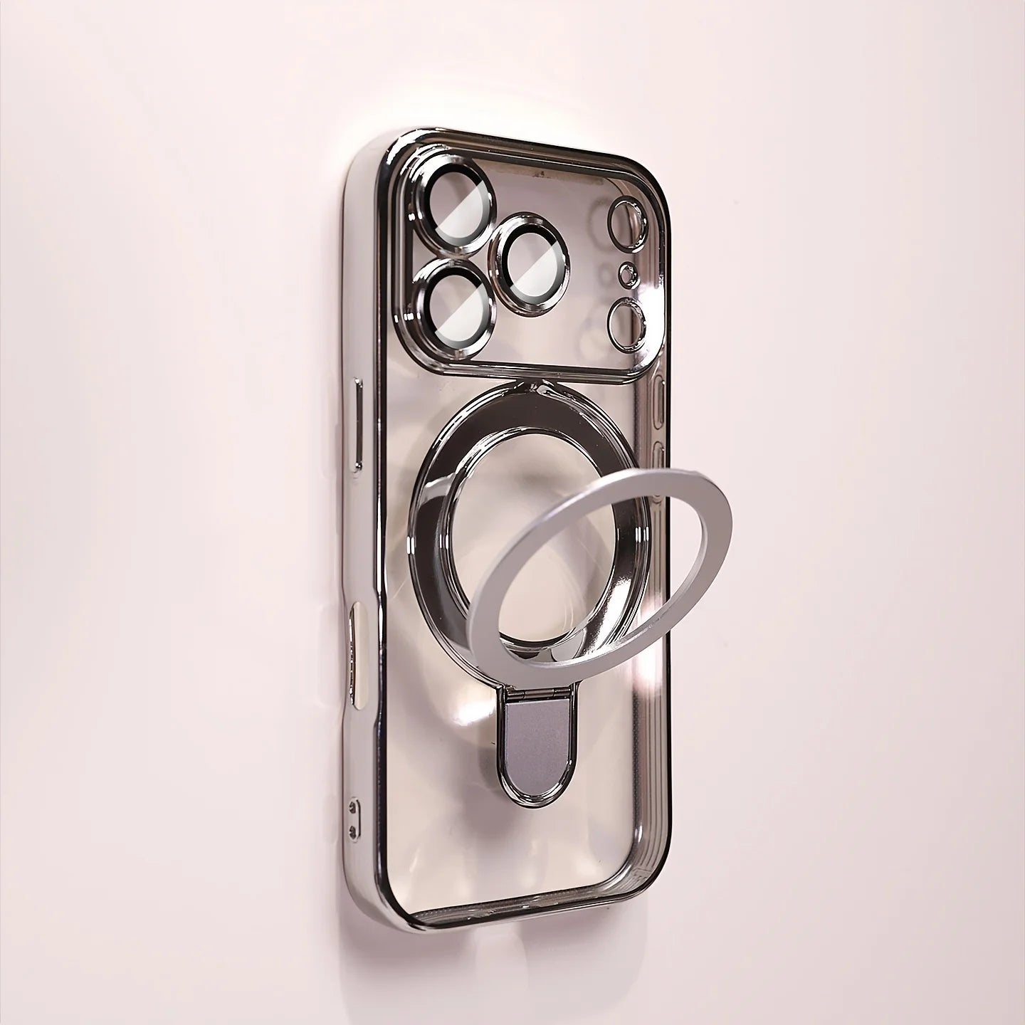 Magnetic Wireless Charging Phones Case with Lens Protection Bracket for iPhones