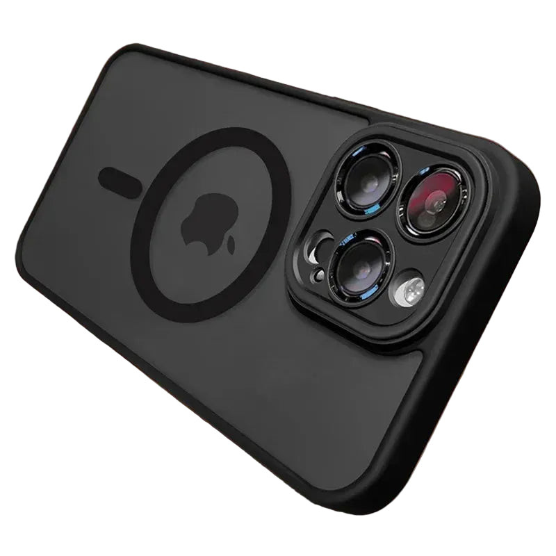 Matte Translucent Magnetic Case for iPhone 12-18 Pro Max with Lens Protector