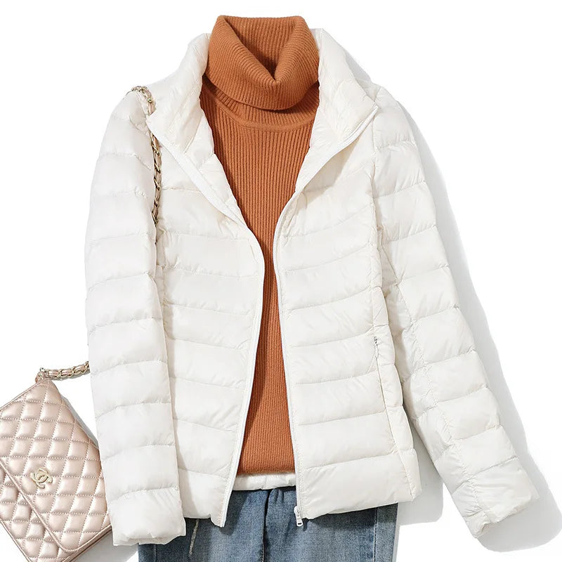 Zyvomart Women's Ultra Lightweight Packable Slim Fit Short Puffer Jacket
