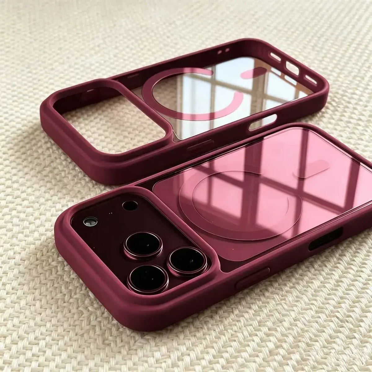 Luxury Transparent Magnetic Case for iPhone 11-17 Pro Max