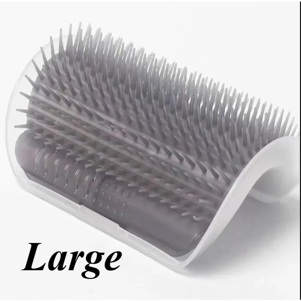 Zyvomart Cat Corner Scratcher Self Groomer with Catnip - Wall Corner Massage Comb & Hair Grooming Brush