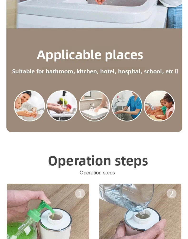 Automatic Foam Soap Dispenser with USB Charging and Smart Sensor for Bathroom
