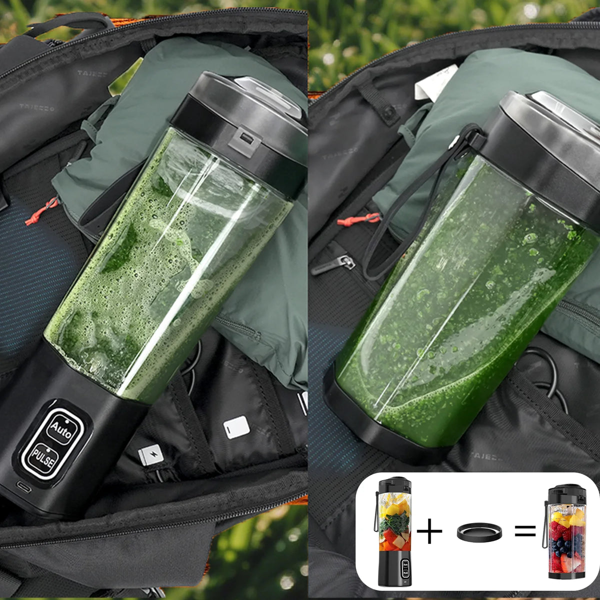 Portable Electric Juice Maker and 6-Blade Blender 700ML