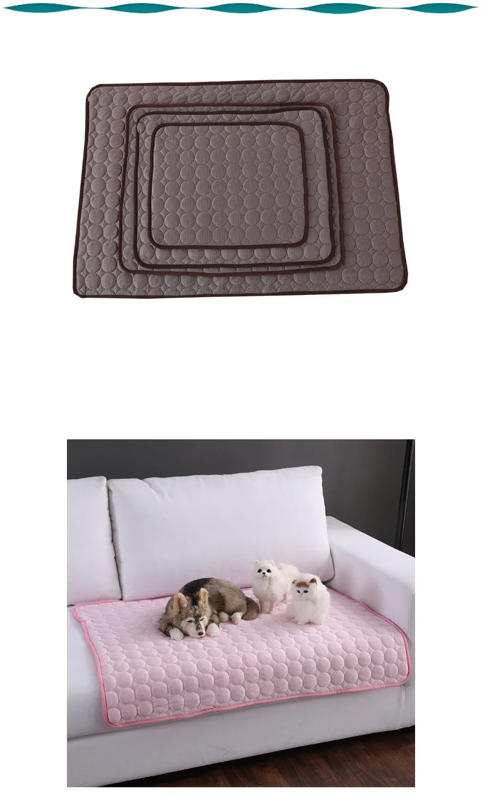 Zyvomart Extra-Large Dog Cooling Mat - Summer Pet Ice Pad & Durable Sofa Blanket