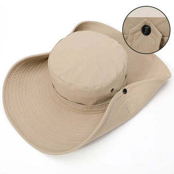 Zyvomart Men's Summer Bucket Hat Mesh Breathable Wide Brim Anti UV Fishing Cap