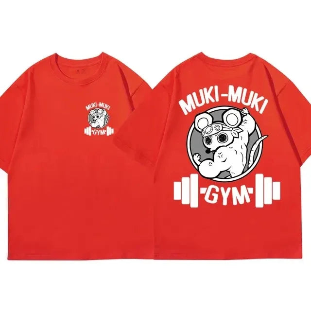 Zyvomart Anime Demon Slayer Uzui Tengen Muki Muki Gym Oversized T-Shirt