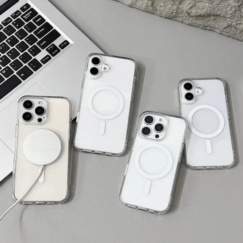 Zyvomart Premium Crystal-Clear Magnetic Silicone Case for iPhone