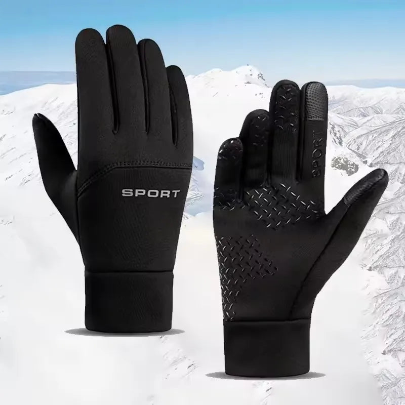 Zyvomart Unisex Winter Warm Touch Screen Windproof Non-Slip Cycling Gloves