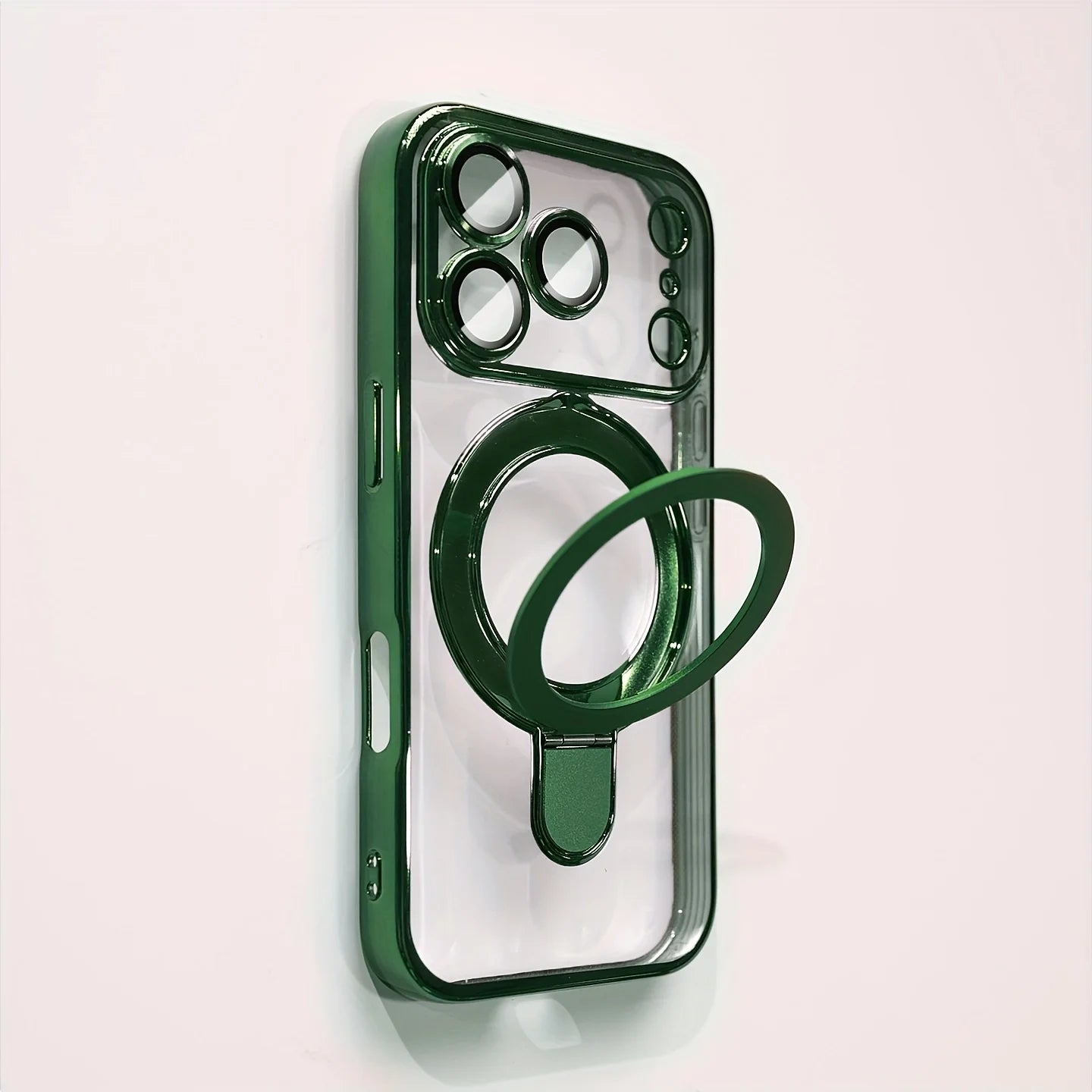 Magnetic Wireless Charging Phones Case with Lens Protection Bracket for iPhones