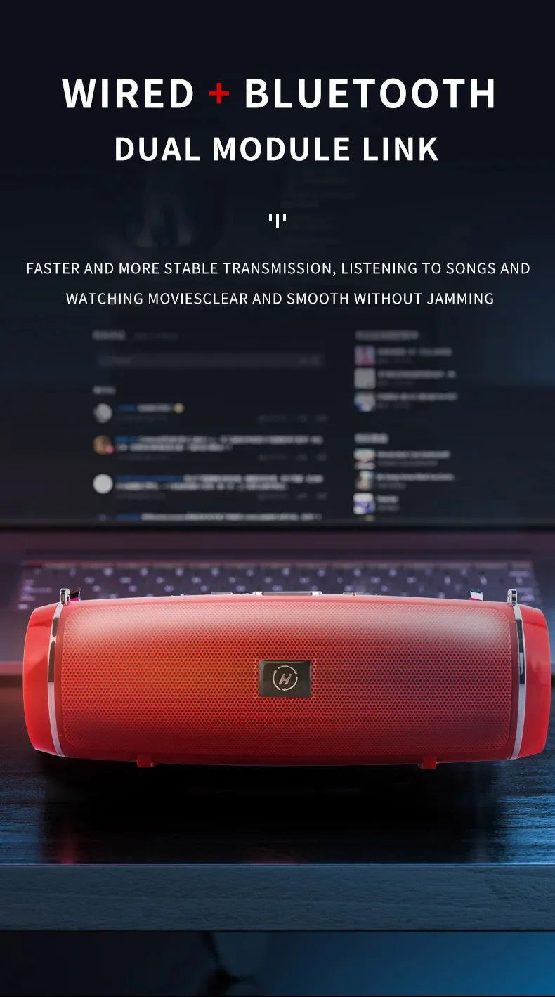 Zyvomart 200W Peak Power Portable Bluetooth Speaker IPX7 Waterproof Boom Box