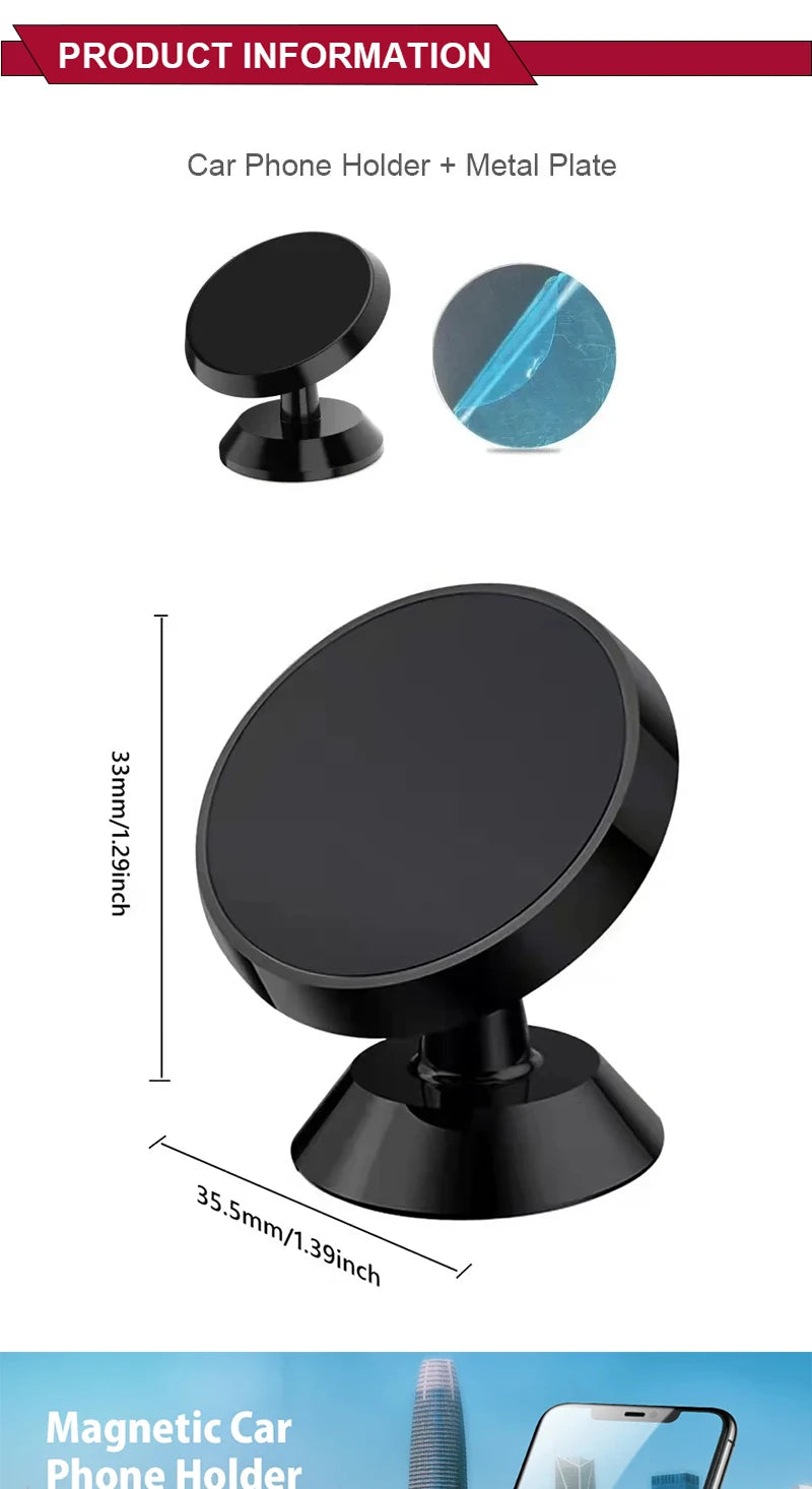 Zyvomart Universal Magnetic Car Phone Holder Dashboard Mount GPS Stand