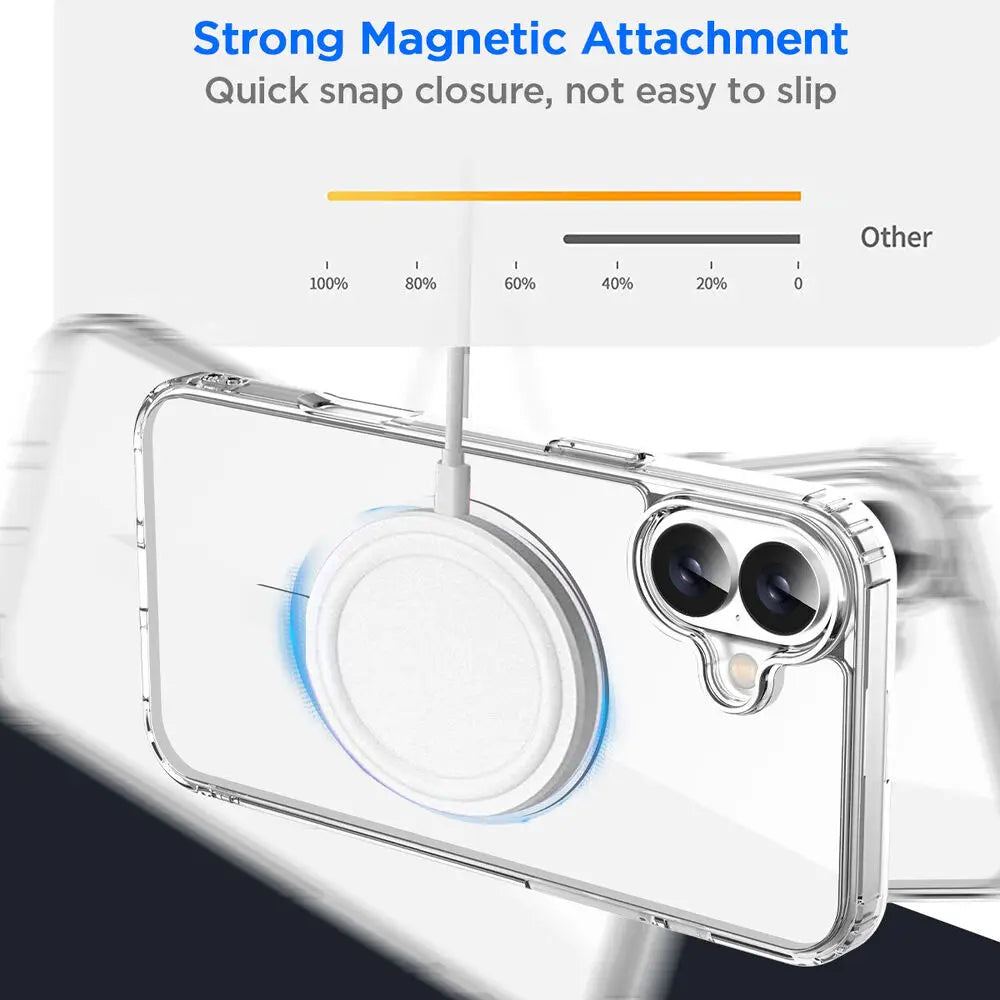 Zyvomart Premium Crystal-Clear Magnetic Silicone Case for iPhone