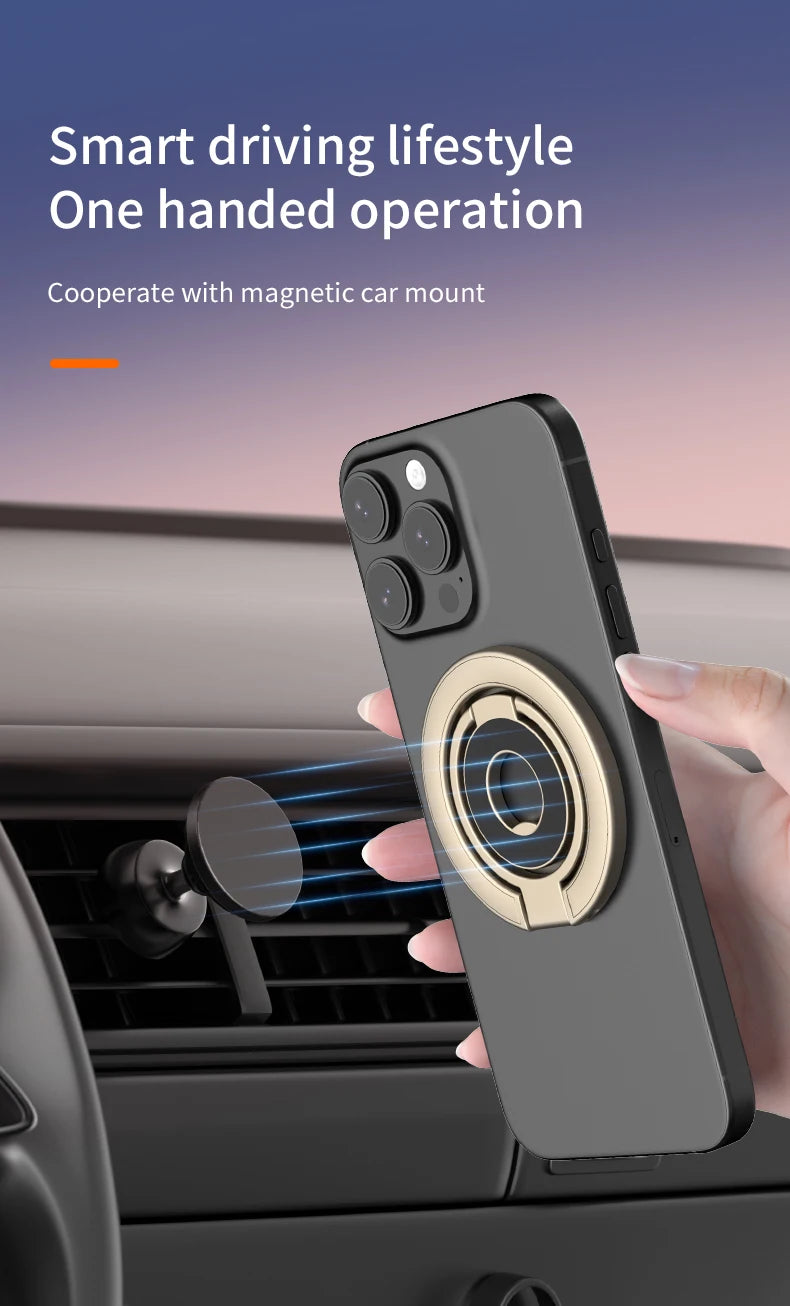 MagSafe Double Sided Magnetic Phone Ring Holder Folding Stand Grip Bracket
