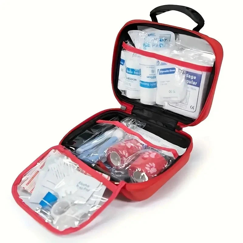 Zyvomart Compact Pet First Aid Kit for Dogs & Cats - Emergency Supplies for Camping & Backpacks