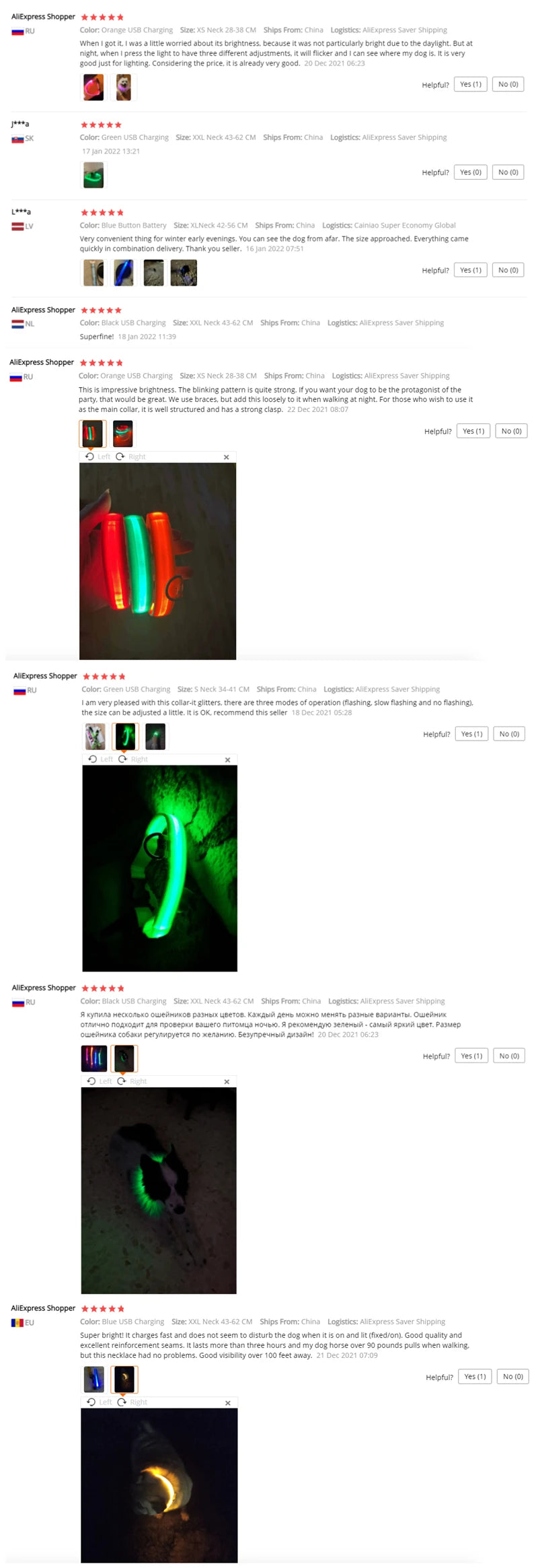 Zyvomart USB Rechargeable Glowing LED Pet Collar - Luxury Detachable Bright Night Safety Light