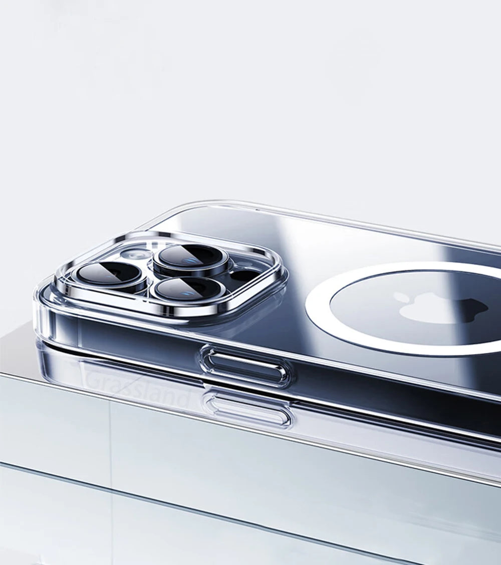 Clear Magnetic Shockproof Case for iPhone 7-16 Pro Max and XR
