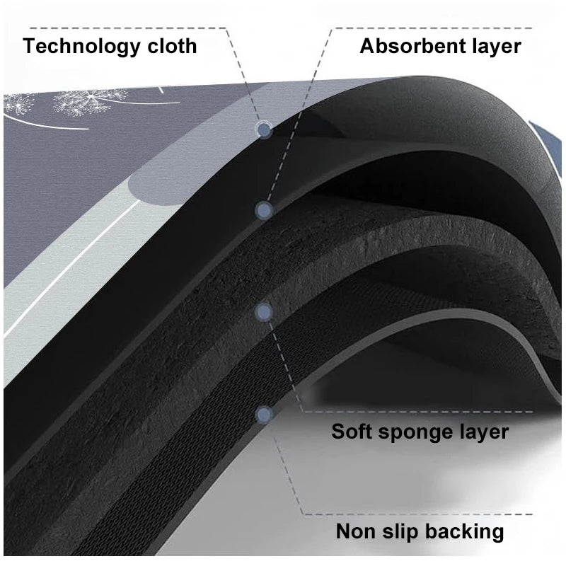 Super Absorbent Diatomite Bath Mat - Quick Dry Non-Slip Floor Rug