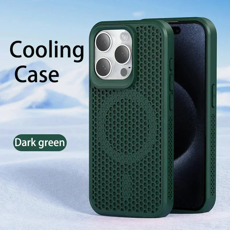 Cooling Heat Dissipation Magnetic Case for iPhone 11-17 Pro Max