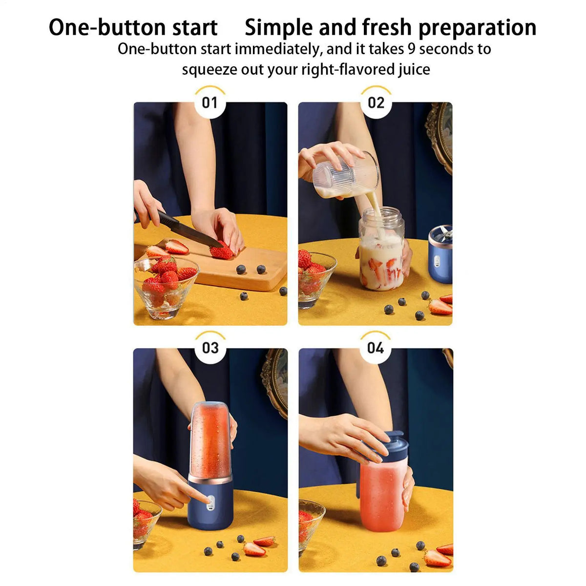 Personal USB Rechargeable Travel Juicer blender Cup
