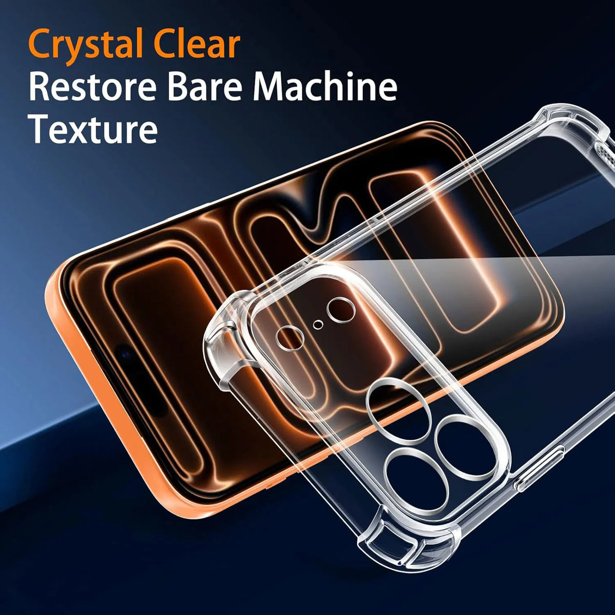 Clear Shockproof Phone Case with Soft Corners for iPhone 7-17 Pro Max