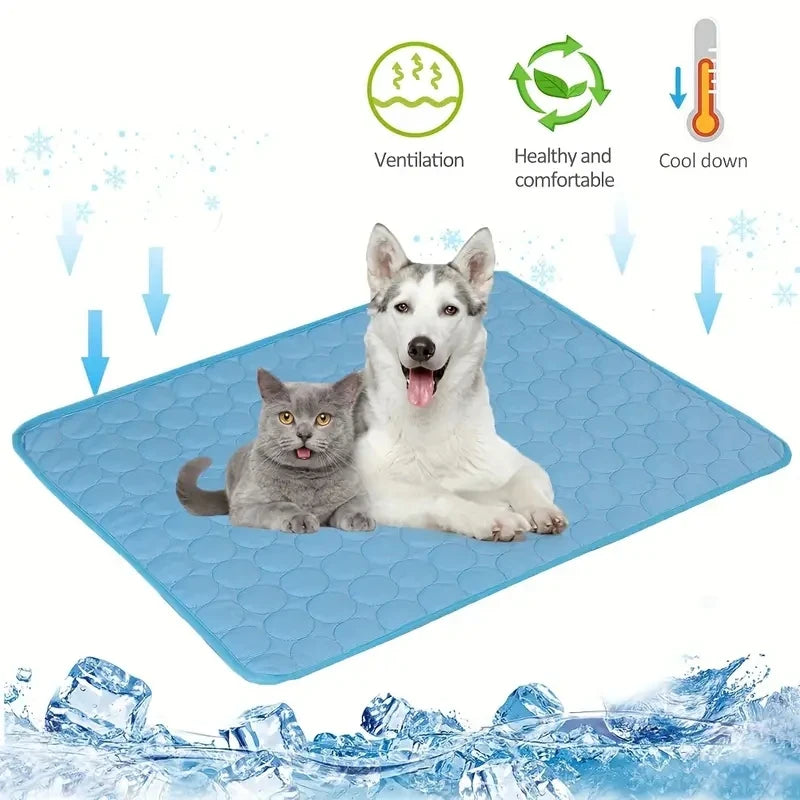 Zyvomart Extra-Large Dog Cooling Mat - Summer Pet Ice Pad & Durable Sofa Blanket