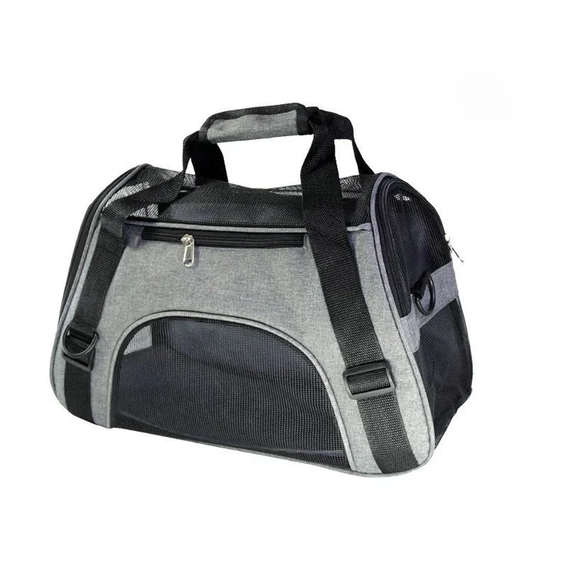 Zyvomart Portable Foldable Pet Carrier Bag - Breathable Mesh Travel Transport Handbag for Cats & Dogs