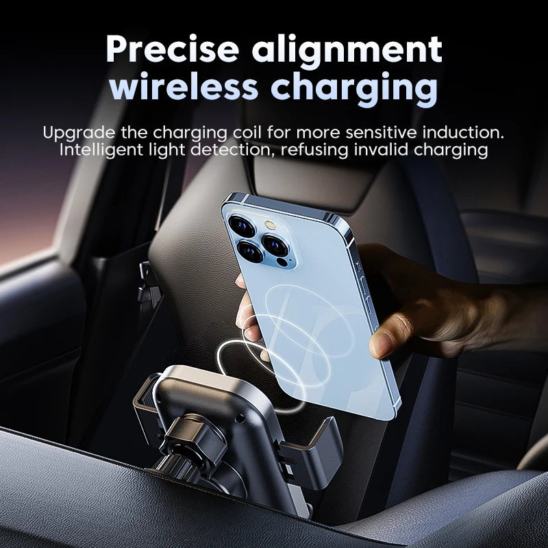 Zyvomart Intelligent Sensing 15W Fast Wireless Car Charger Mount Phone Holder