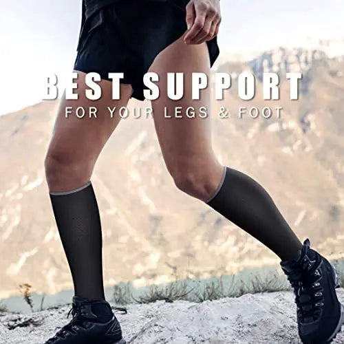 Zyvomart Unisex Knee High Graduated Compression Socks 20-30mmHg