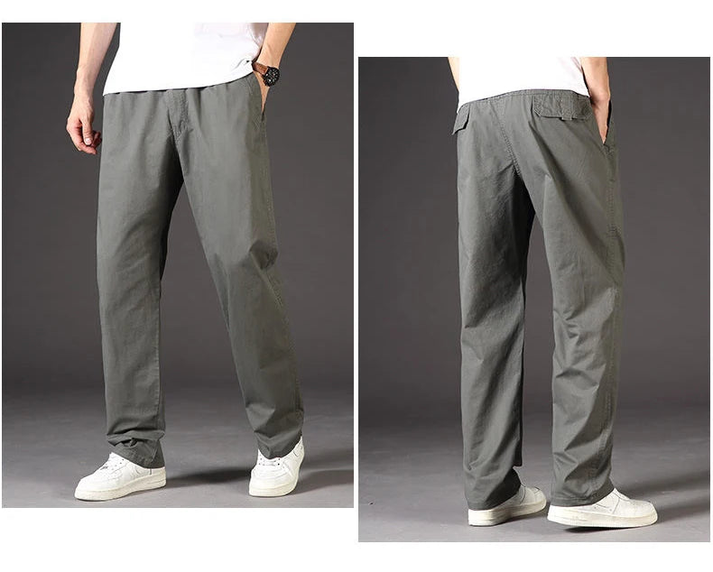 Zyvomart Men's Cotton Cargo Pants Large Size Casual Work Wear Climbing Joggers