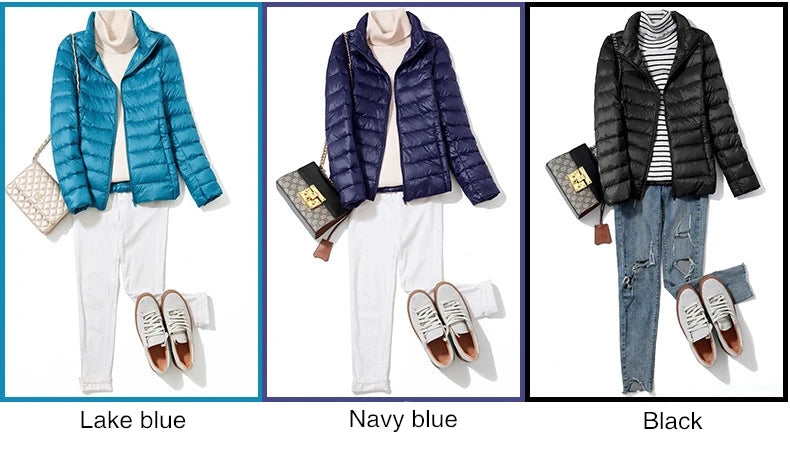 Zyvomart Women's Ultra Lightweight Packable Slim Fit Short Puffer Jacket