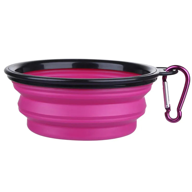 Zyvomart 2-in-1 Folding Portable Silicone Pet Feeder Bowl & Outdoor Travel Water Bottle