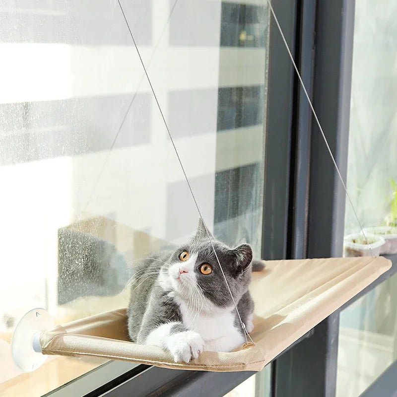 Zyvomart 20KG Heavy-Duty Hanging Cat Hammock - Comfortable Sunny Window Seat Mount Bed