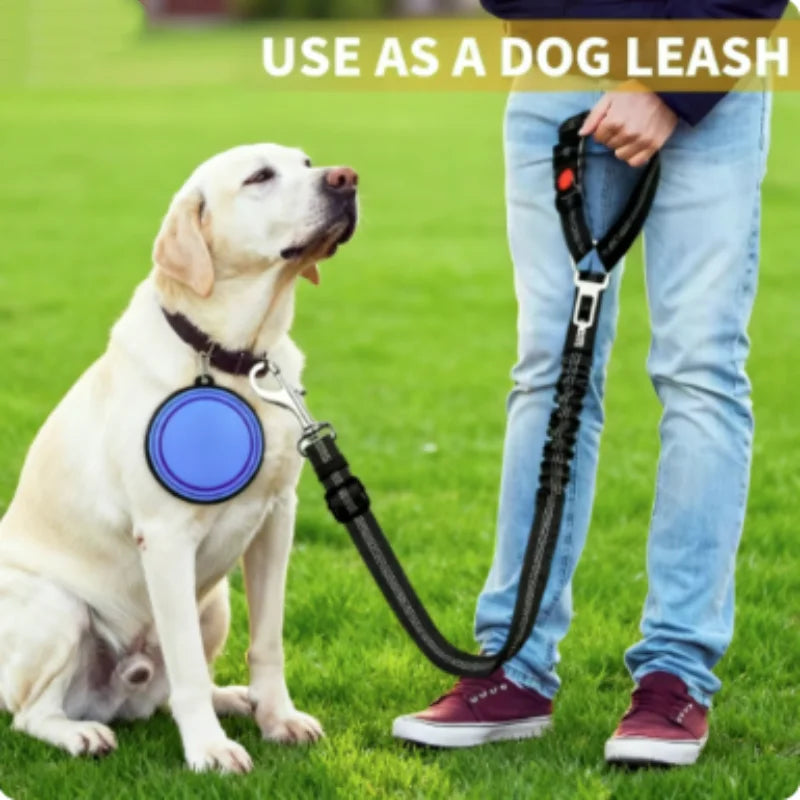 Zyvomart 2-in-1 Solid Dog Harness Leash & Adjustable Pet Car Backseat Safety Belt