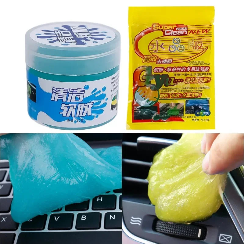 Universal Soft Cleaning Gel and Brush Kit for Laptop Keyboard and Car