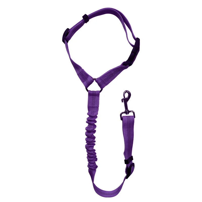 Zyvomart 2-in-1 Solid Dog Harness Leash & Adjustable Pet Car Backseat Safety Belt