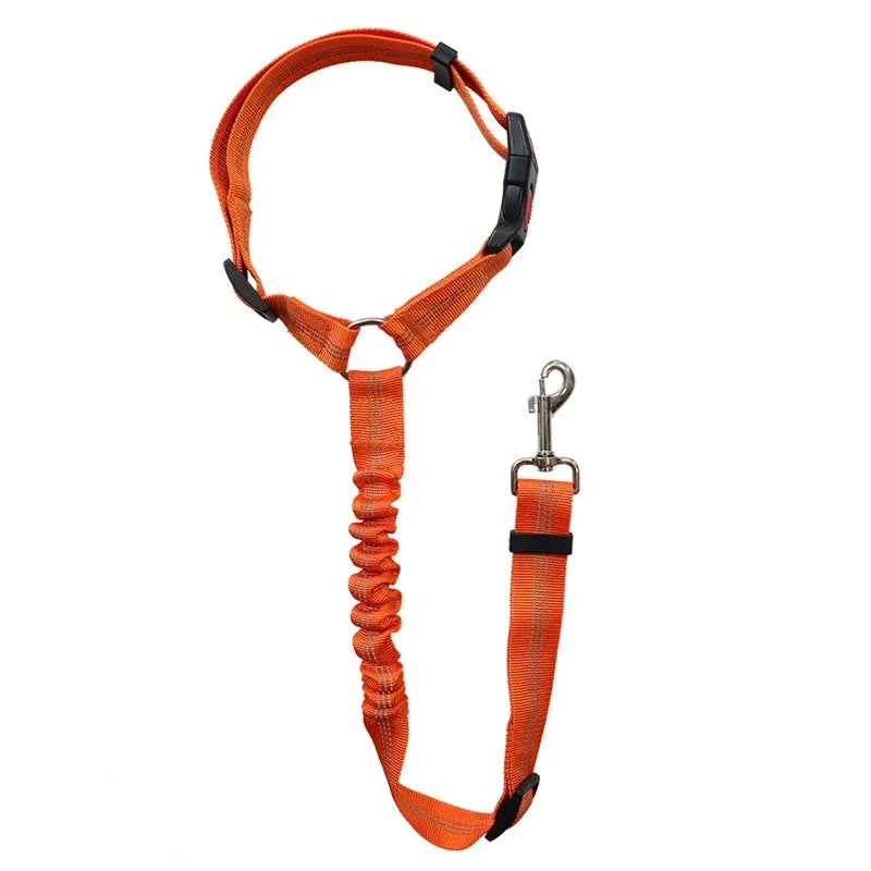 Zyvomart 2-in-1 Solid Dog Harness Leash & Adjustable Pet Car Backseat Safety Belt