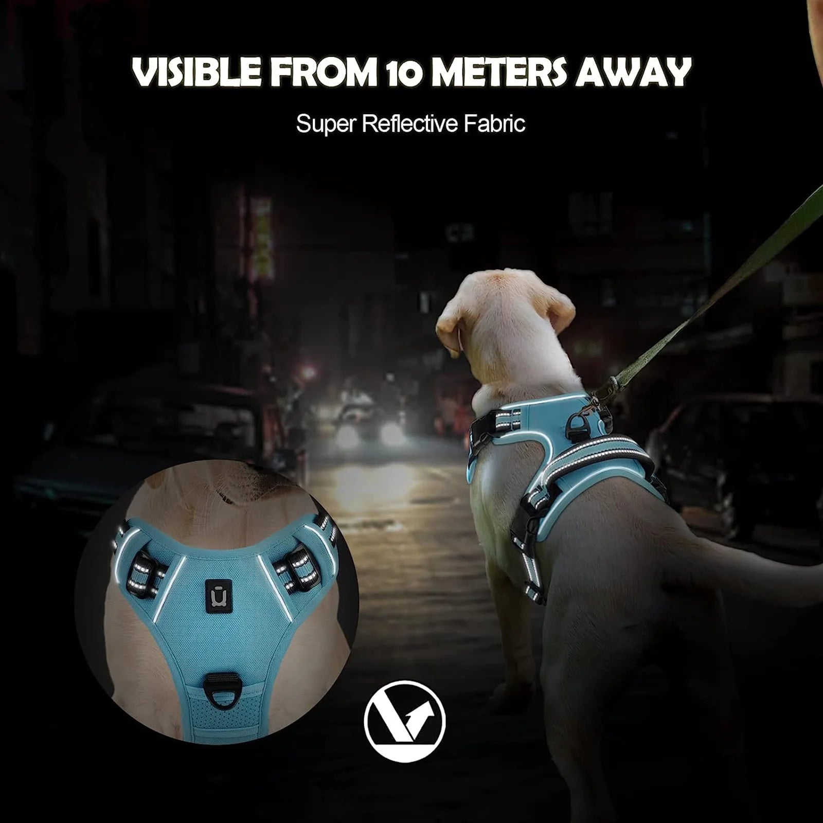 Zyvomart No Pull Adjustable Soft Padded Dog Harness Vest with Control Handle